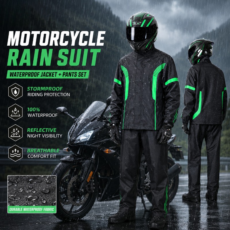 Fishing Rain Suit - Motorcycle Rain Suit Waterproof Jacket +