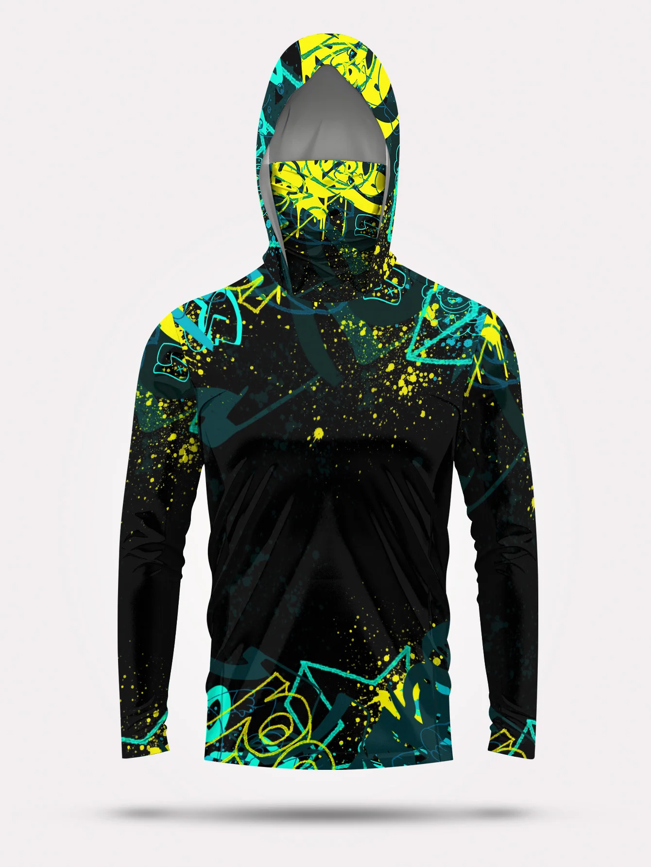 Men UPF50+ Fishing Hoodie With - Fishing Mask Sun Protection review and price