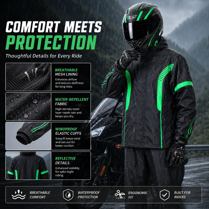 Motorcycle Rain Suit Waterproo - Fishing Rain Suit review and price