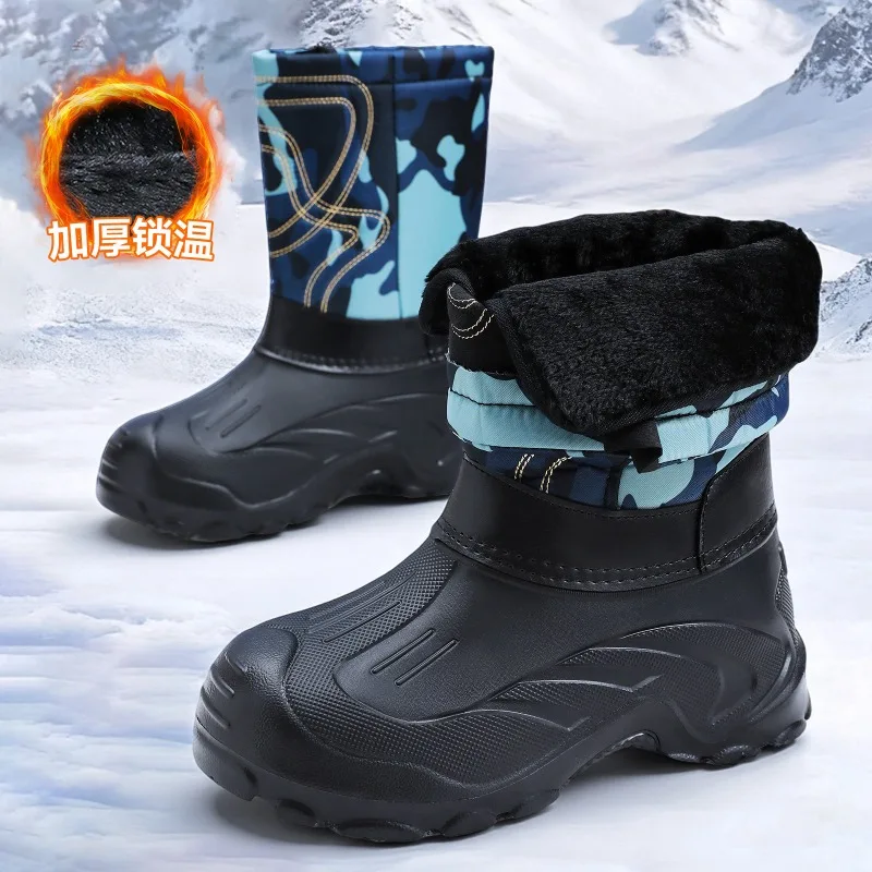 Men Camo High‑Top Winter Snow  - Fishing Boots review and price