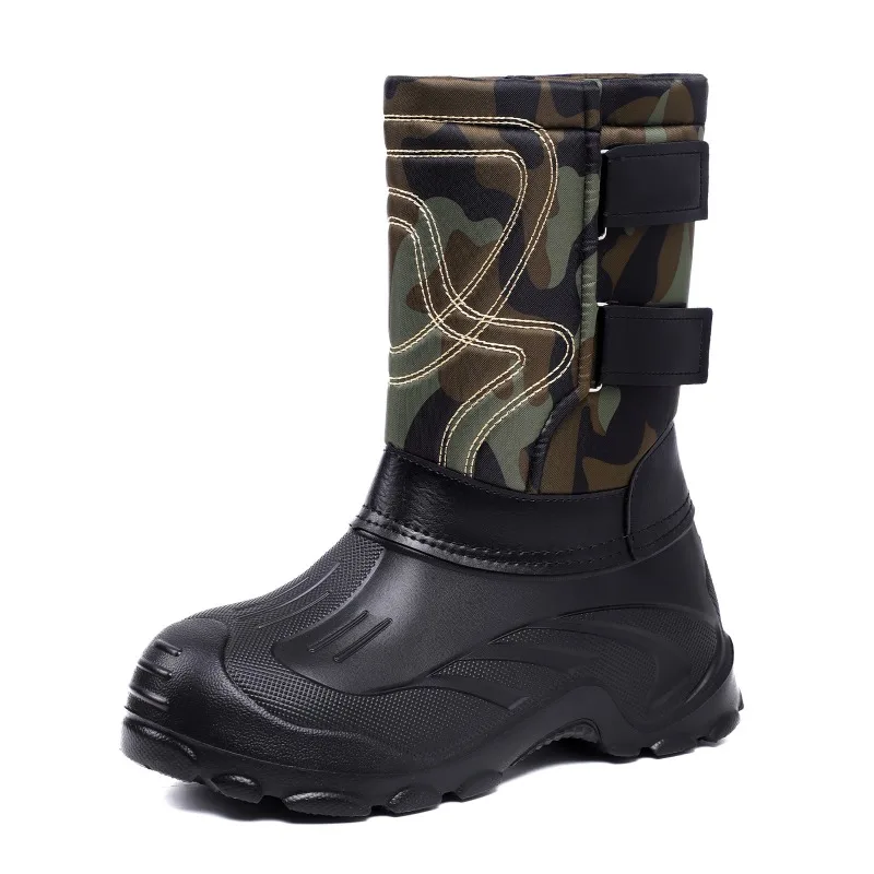 Men Camo High‑Top Winter Snow  - Fishing Boots review and price